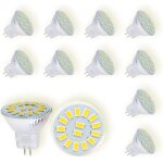 Ampoules led mr11 gu4 12v blanc froid 6000k 500lm 120 angleampoules led spot non dimmable lot de 10