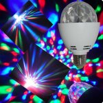 Ampoule lumineuse boule disco e27 multicolore rotative � culot � ba�onnette e27 [classe �nerg�tique a] ...