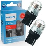 Ampoules w21 / 5w led ultinon pro7000 rouge stop 12v / 24v - philips 11066ru70x2 - lot de 2