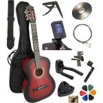 Amrova pack guitare classique 3 / 4 (enfant 8 - 12 ans) + 10 accessoires (housse support) + cours vid�o ...
