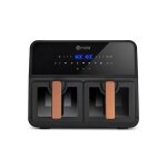 Amsta - amdf9advb - friteuse sans huile airfryer 9l - double cuve - ecran digital - minuterie - arrt ...