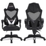 Amstrad ams - 309 - wh fauteuil / chaise / siège de bureau ou gamer noir & blanc - coussin lombaire - ... Amstrad ams - 309 - wh fauteuil / chaise / siège de bureau ou gamer noir & blanc - coussin lombaire - ...