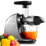 Amzchef - gris - extracteur de jus de fruits et légumes - presses - agrumes à froid sans bpa Amzchef - gris - extracteur de jus de fruits et légumes - presses - agrumes à froid sans bpa