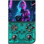 Anbernic rg 35xxpro console de jeux portable 35 pouces linux rg35xxpro vert clair transparent console ...