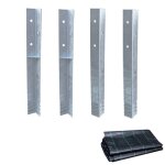 Ancrage au sol pour aire de jeux et portique balanoire wickey solidlock - set de 4 ancrages