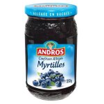 Andros - allégée confiture de myrtilles 350g - lot de 4 Andros - allégée confiture de myrtilles 350g - lot de 4