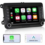Android autoradio carplay pour vw golf 5 6 polo passat touran avce gps 7 pouces cran tactile stro ...