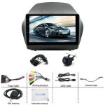 Android14 autoradio 10pouces navigation gps - carplay - 2 + 32gb - pour le hyundai tucson ix35 2010 - ...