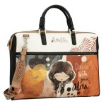 Porte - documents pc femme - anekke - alma - compatible 15 pouces - bandoulire rglable - noir