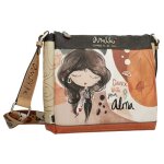 Sac bandouli�re - anekke - alma - marron - 28x24x8 cm - bandouli�re r�glable