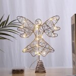 Ange cimier de noel pour sapin topper darbre de nol cimier de sapin de nol scintillant pointe de sapin ...