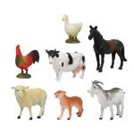 Animaux de la ferme en plastique - atosa - lot de 6 pi�ces - 100 cm