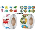 Animaux gommettes autocollants2 rouleau autocollantsanimal de la mer stickerspour enfant fille garconrcompens ...