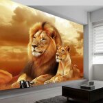 Animal lion brun photo murale dragon tann papier peint non tiss pour enfants et adultes dco maison chambre ... Animal lion brun photo murale dragon tann papier peint non tiss pour enfants et adultes dco maison chambre ...