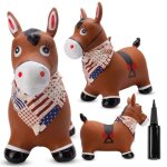 Animal sauteur gonflable - jouet à sauter - cheval brun avec bandana - de 12 mois - caoutchouc de haute ... Animal sauteur gonflable - jouet à sauter - cheval brun avec bandana - de 12 mois - caoutchouc de haute ...