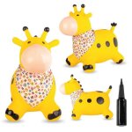 Animal sauteur gonflable - jouet  sauter - girafe jaune - de 12 mois - caoutchouc de haute qualit - ...
