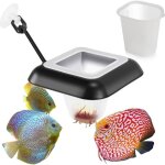 Anneau flottant aquarium 3 en 1 distributeur nourriture poisson accessoire aquatique guppy cichlid.