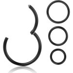 Anneau de nez noir 3 pièces en acier inoxydable chirurgical boucles doreilles pour cartilage 8 mm 10 ... Anneau de nez noir 3 pièces en acier inoxydable chirurgical boucles doreilles pour cartilage 8 mm 10 ...