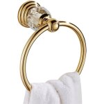 Anneau porte serviette cristal pour salle de bain rond support serviette torchon mural avec finition ...