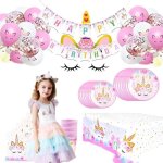 Anniversaire licorne decoration fillekit vaisselle - d�coration licorne fille - ballon pour cadeau danniversai ...