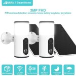 Anran f2m3 camra surveillance extrieure sans fil solaire wifi : compatible avec le kit de surveillance ...