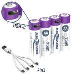 Ansmann batterie usb - c® li - ion 2000 mah 1. 5 v 4 pc(s) Ansmann batterie usb - c® li - ion 2000 mah 1. 5 v 4 pc(s)