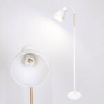 Anten lampadaire orientable blanc douille e27 max 60w lampe mtal rtro 159cm pour salon chambre bureau ...