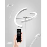 Anten mars lampadaire led 20w blanc liseuse 7w 3 températures de couleur pour salon chambre bureau Anten mars lampadaire led 20w blanc liseuse 7w 3 températures de couleur pour salon chambre bureau