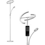 Anten mars lampadaire led 20w gris liseuse 7w orientation et couleur rglables pour salon chambre bureau ...