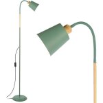 Anten liseuse lampadaire vert pivotant e27 max 60w - sur pied pivotant hauteur 159cm pour salon chambre ...
