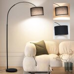Antenlicht luna lampadaire arc sur pied - ampoule led e27 incluse abat - jour tissu 33cm noir interrupteur ... Antenlicht luna lampadaire arc sur pied - ampoule led e27 incluse abat - jour tissu 33cm noir interrupteur ...