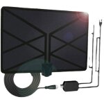 Antenne hdtv amplifie intrieure 960 miles 4k uhd 1080p dvb - t freeview tv pour chanes locales