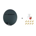 Antenne parabole fibre smc 85 cm anthracite worldsat + lnb quad 0, 1 db full hd 1080p 4k ultra hd + 8 ... Antenne parabole fibre smc 85 cm anthracite worldsat + lnb quad 0, 1 db full hd 1080p 4k ultra hd + 8 ...