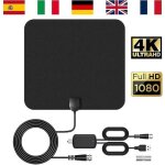 Antenne hors parabole antenne tv int�rieur puissante - 120km - cha�nes hd gratuites � vie