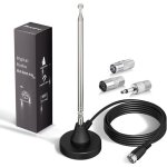 Antenne radio dab fm maison télescopique antenne numérique 79cm intérieure avec base magnétique câble ... Antenne radio dab fm maison télescopique antenne numérique 79cm intérieure avec base magnétique câble ...