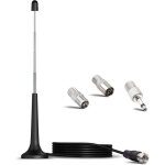 Antenne radio fm dab dab + intérieur avec amplification du signal 75 ohm antenne chaine hifi amplifiée ... Antenne radio fm dab dab + intérieur avec amplification du signal 75 ohm antenne chaine hifi amplifiée ...