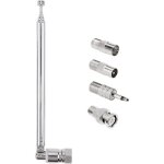 Antenne t�lescopique dab fm avec connecteur jack bnc adaptateur m�le de type fantenne de rechange pour ...