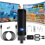 Antenne tv ext�rieure int�rieur ip66 antenne tnt r�ception du signal � 360 degr�s avec signal amplificateur ...