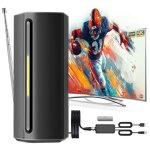 Antenne tv int�rieur ext�rieur tnt hd puissante - c�ble 10m et �tanch�it� ipx4 - r�ception longue distance ...