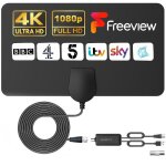 Antenne tv int�rieur puissante - antenne tv avec amplicateur de signal 4k 1080p - pour cha�ne locale ...