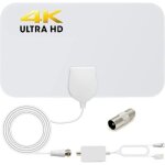 Antenne tv intérieur tnt hd puissante - aburnudrey - dta100 - 25dbi - 120 km de portée Antenne tv intérieur tnt hd puissante - aburnudrey - dta100 - 25dbi - 120 km de portée