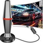 Antenne tv int�rieure puissante tnt hd450km longue port�e et antenne tv avec amplicateur de signal am�lior�pou ...