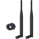 Antenne wifi 6dbi mimo rp - sma bi - bande 2. 4ghz 5. 8ghz omnidirectionnelle pour carte mere asus msi ...