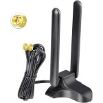 Antenne wifi 6e amplificateur de signal wlan base magntique tri - bande avec cble dextension rp - sma ...