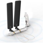 Antenne wifi tri - bande 24 ghz 58 ghz 6e 8dbi rp - sma m�le + c�ble 20cm de u. fl ipx ipex mhf4 + cache ...
