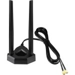 Antenne wlan 24 ghz 5 ghz 58 ghz double bande rp - sma routeur pc antenne antenne omni wifi avec cble ...