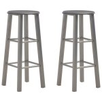 (anthracite)lot de 2 tabourets de comptoir - signor - jusqu� 120 kg anthracite mdf - meubles de cuisine ...