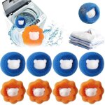 Anti poil machine  laver 9 pices boule anti poil enleve poil animaux rutilisable balle de lavage panier ...
