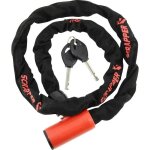 Antivol chaine scrapper - noir et rose - v�lo sur route - adulte - m�tal et plastique