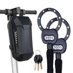 Antivol trotinette electrique 8mm chanes antivols velo cadenas trotinette avec serrure  code avec sac ...